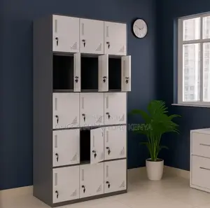 15-locker Office Metallic Storage Cabinet