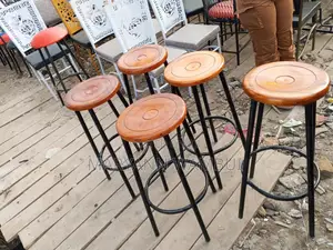 Round Mahogany Stools for Club,Lab and Hotel