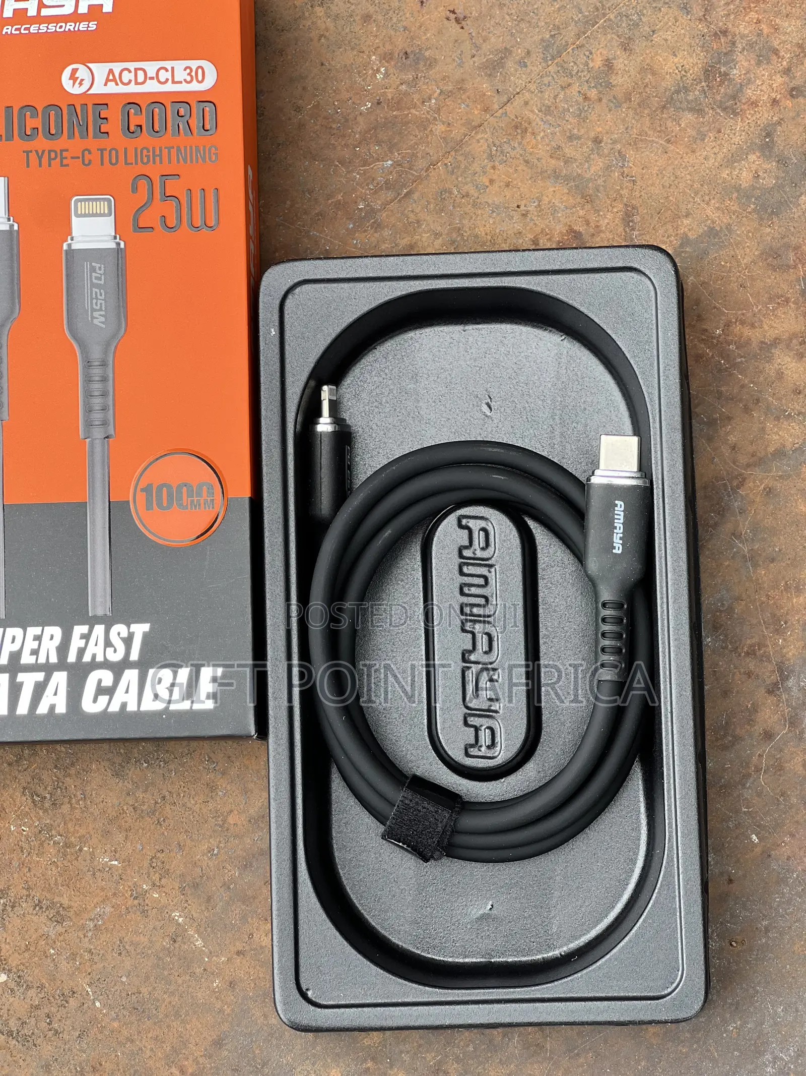 Amaya Silicone Charger - Type C To Lightning 25w
