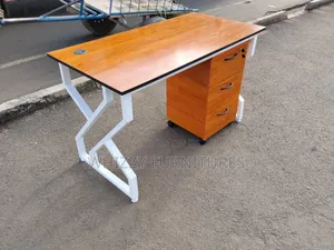Metallic Home Study Desk With Movable Pedestal