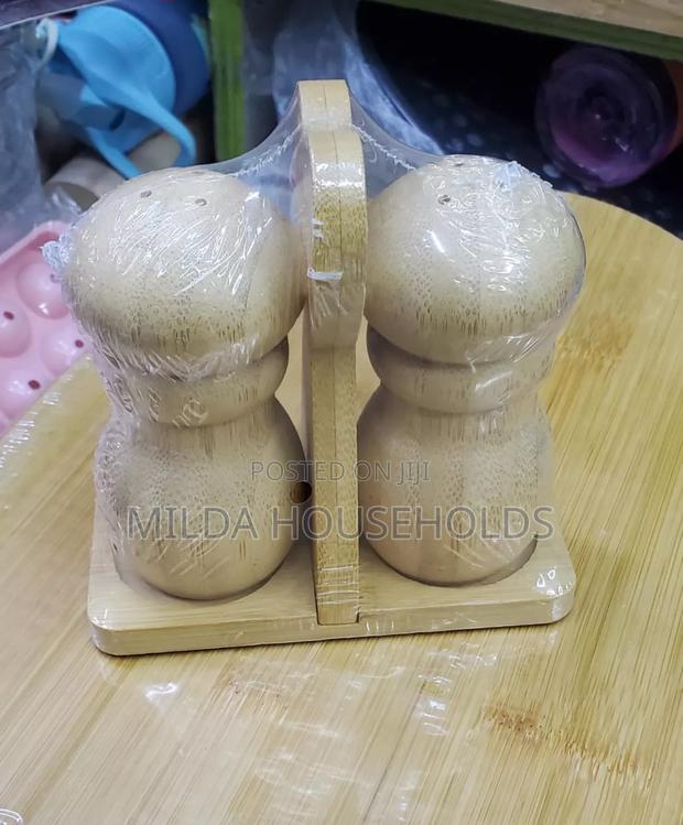 Salt and Pepper Shaker Set With Stand - thumbnail 3