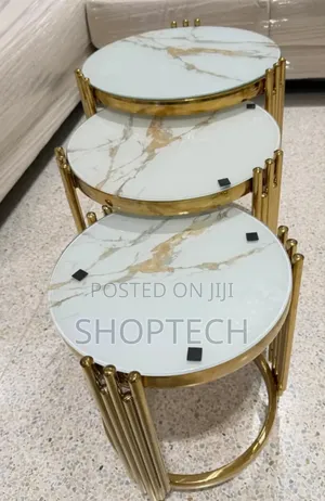 3 in 1 Executive Pure Marble Table