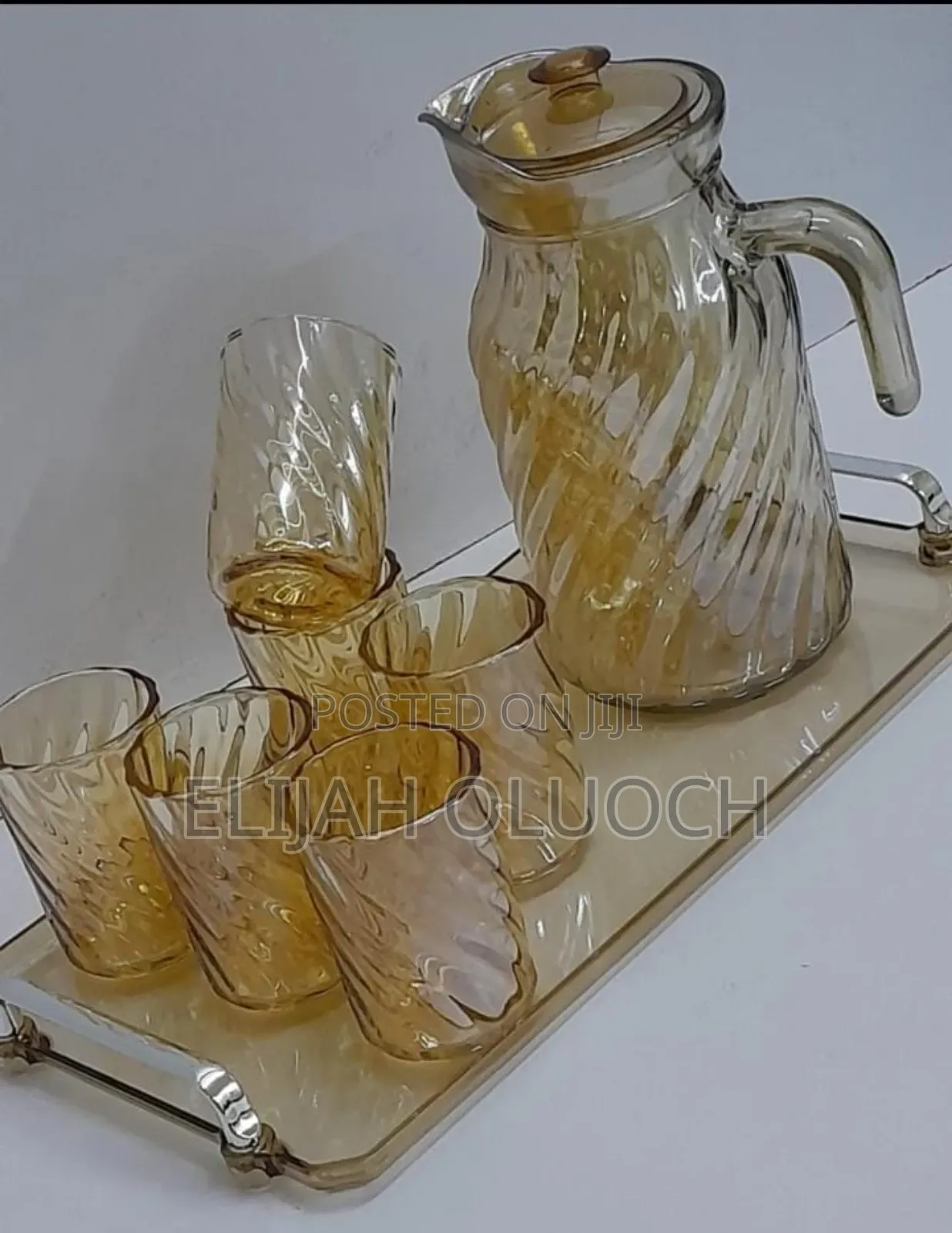 Glass Jug With Glasses + Tray Available*

*