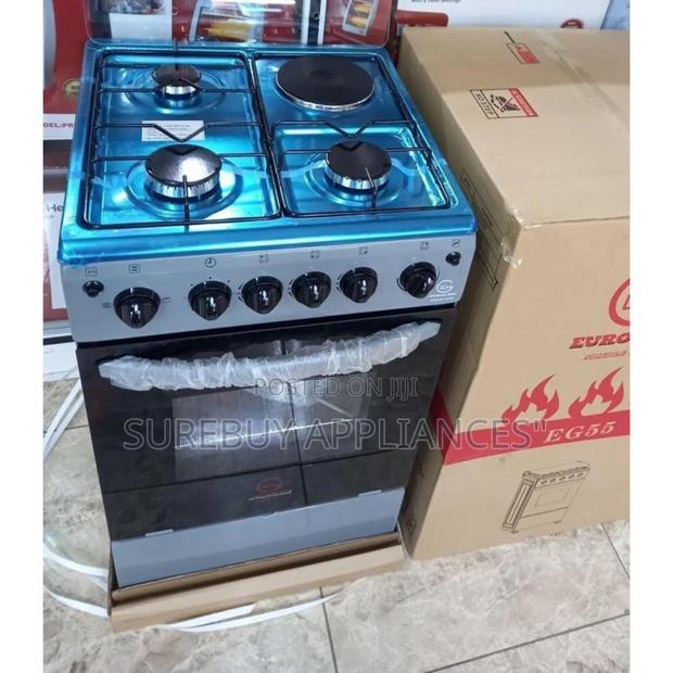 Eurochef 50×55 3+1 Gas Cooker – 3 Gas Burners + 1 Electric Plate - main view
