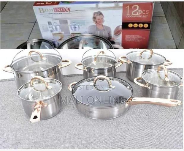 Bominox 12 Piece Stainless Steel Cookware Set Induction Non Stick