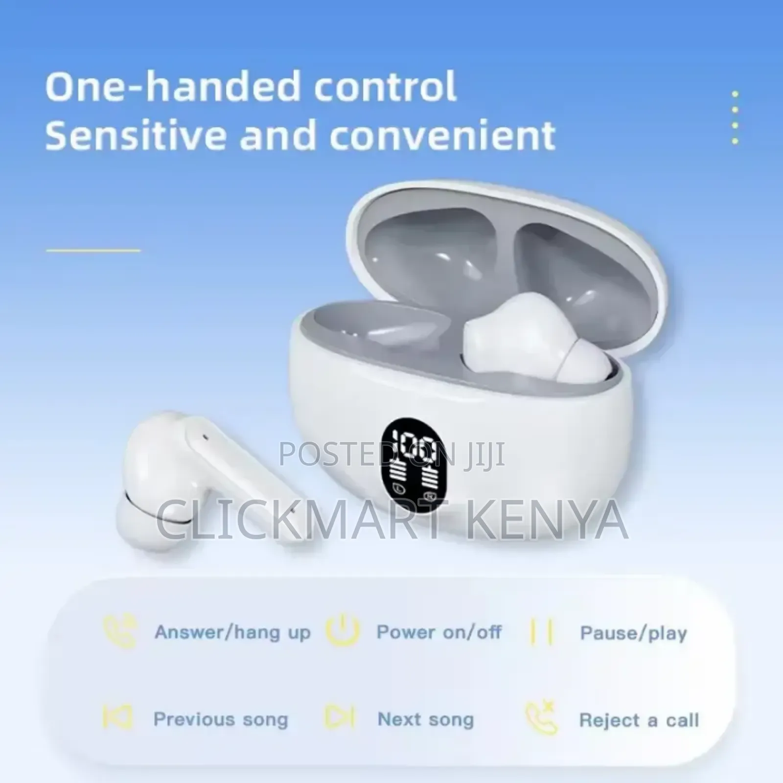 Bluetooth Earbuds With Hifi Sound, Touch Control Auto Pairing