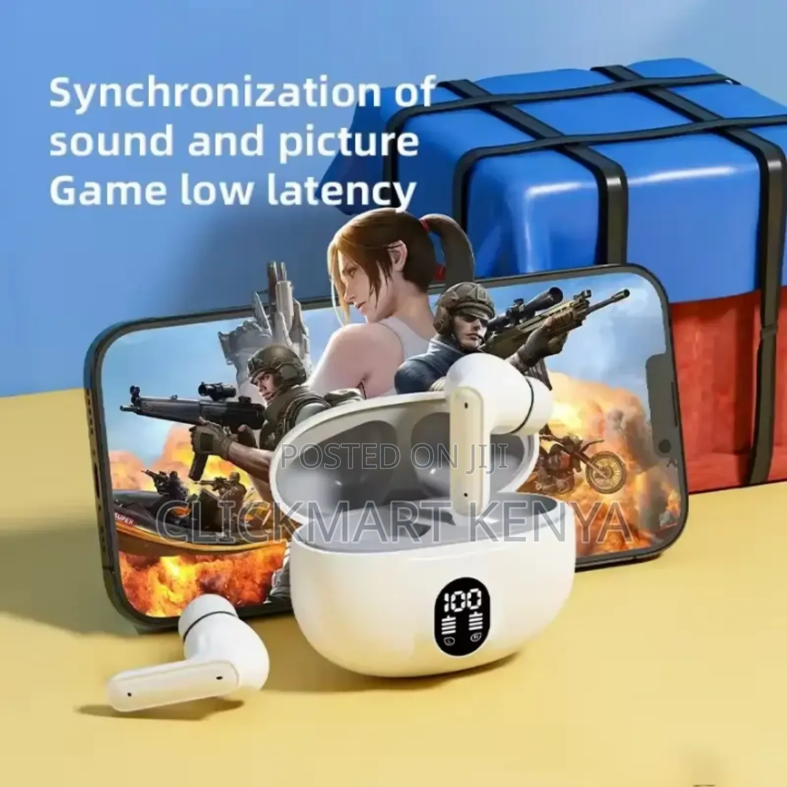 Bluetooth Earbuds With Hifi Sound, Touch Control Auto Pairing