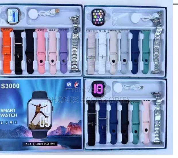 S3000 Smart Watch – 7+1 Multi-Strap Gift Set - thumbnail 3