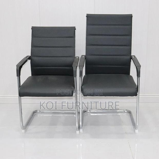 Office Chairs; Sled Base Leather Professional Office Seats - thumbnail 3