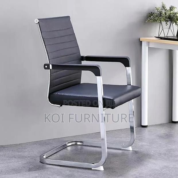 Office Chairs; Sled Base Leather Professional Office Seats - thumbnail 4