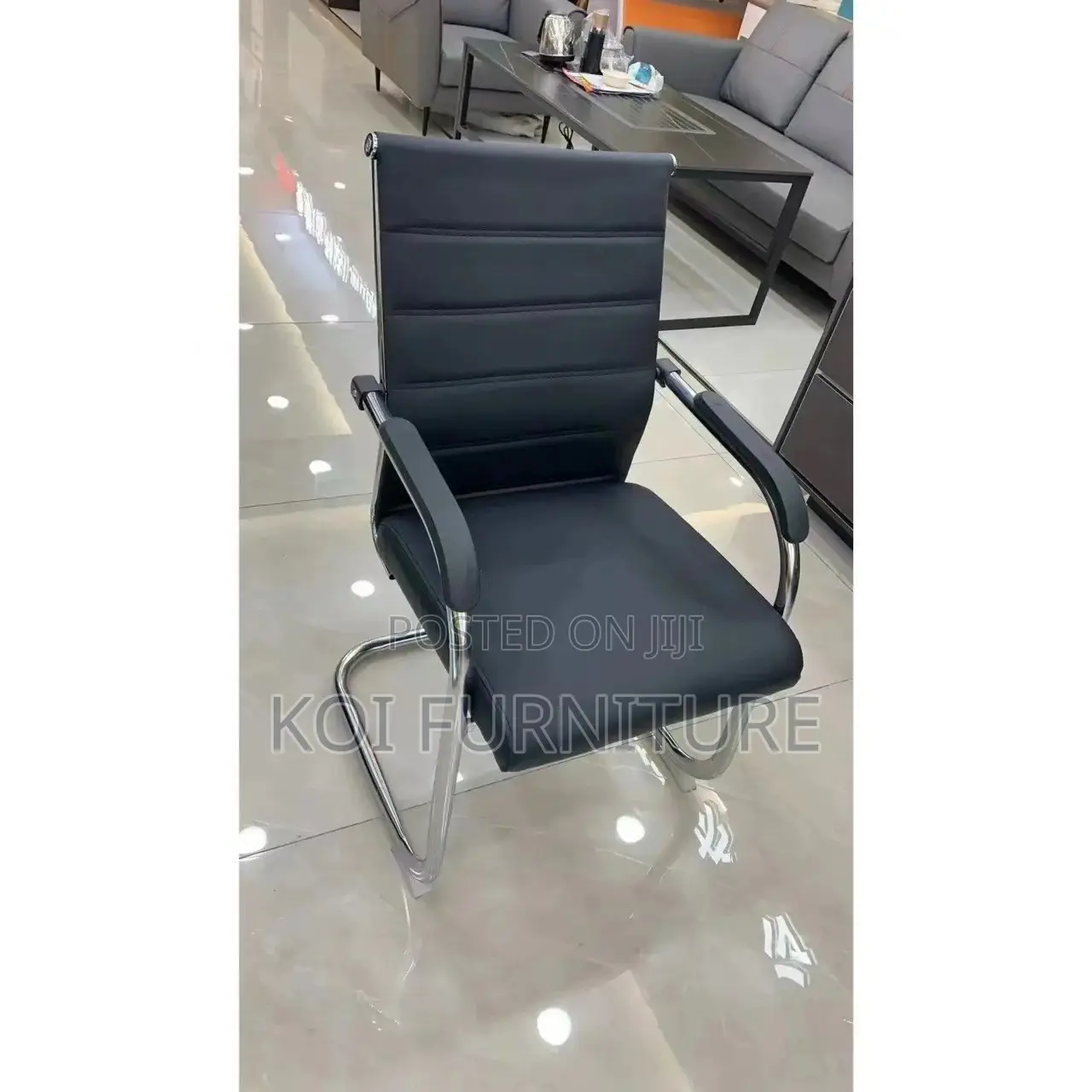 Office Chairs; Sled Base Leather Professional Office Seats