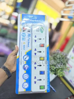*Power Socket Extension Cable With 6 Socket 4 Usb Charging Port*