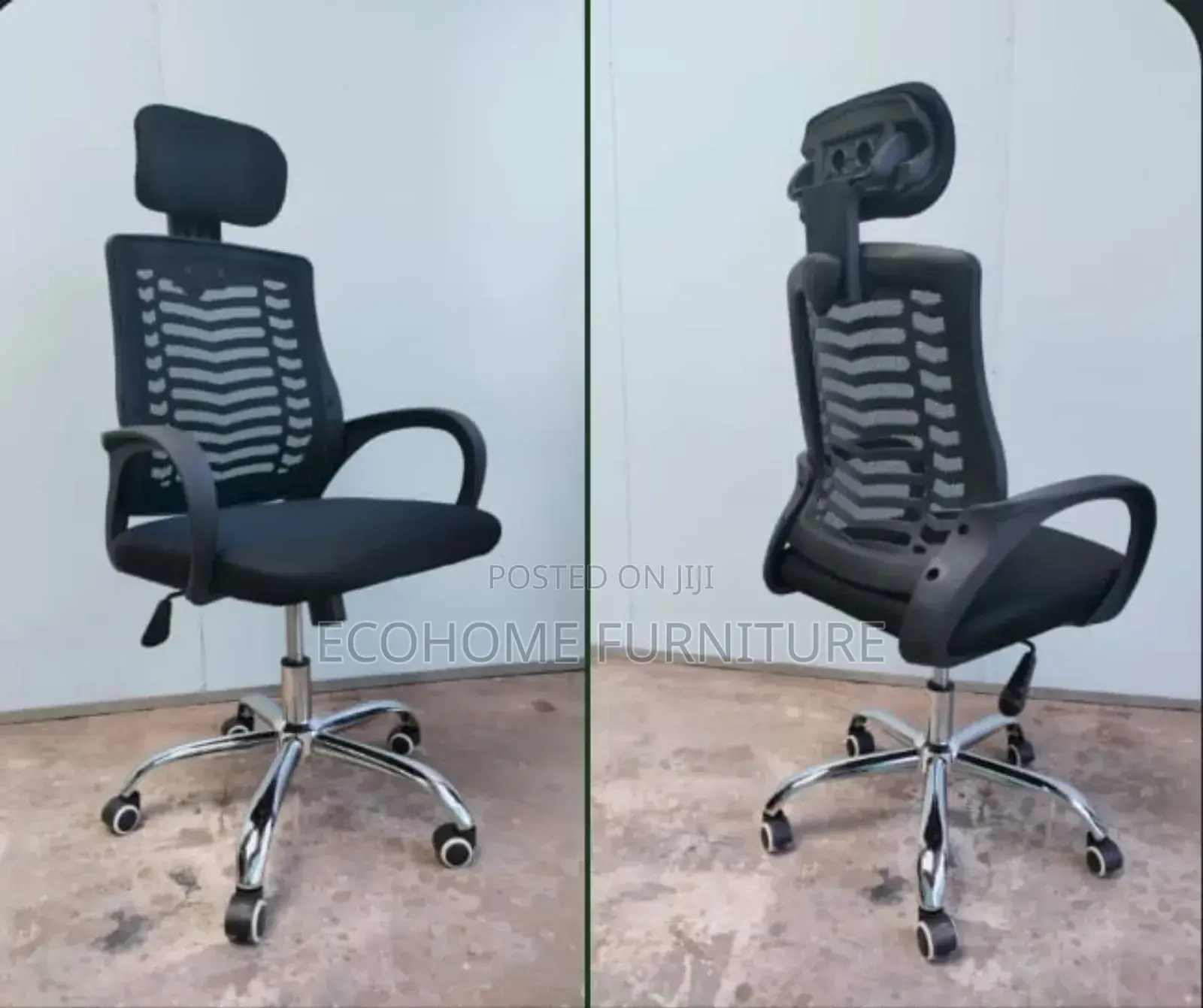 Headrest Office Chair ( Adjustable Height)