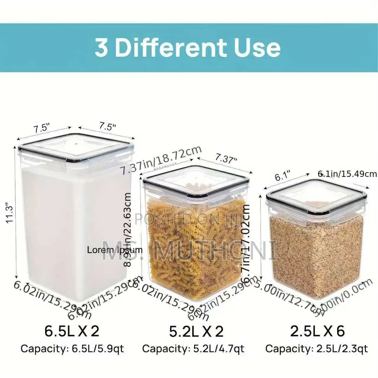 Airtight 10pcs Food / Cereals Storage Containers*