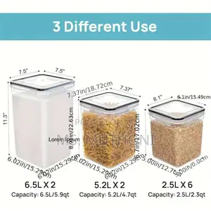 Airtight 10pcs Food / Cereals Storage Containers*