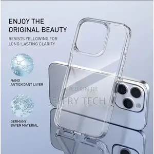 Luxury Transparent Hard Case for iPhone 12,13,14,15,16 Pro and Pro Max