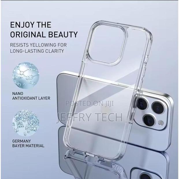 Luxury Transparent Hard Case for iPhone 12,13,14,15,16 Pro and Pro Max - thumbnail 3