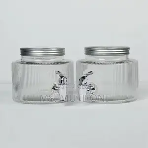 Single / Double Glass Beverage Dispenser Set on a Metal Stand,