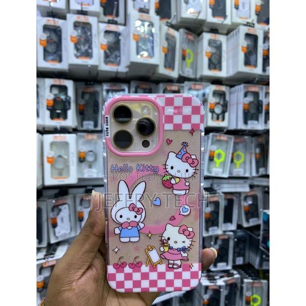 Hello Kitty Cartoon Transparent Glitter Protect Case iPhone 14 Pro Max - thumbnail 3