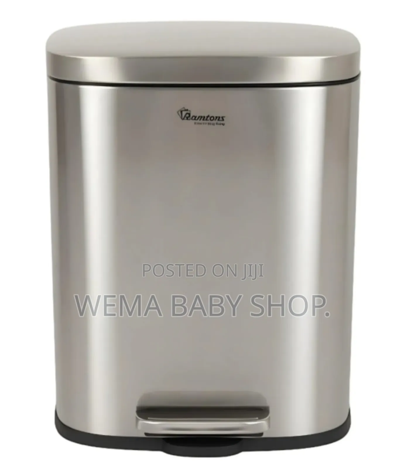 20l Ramtons Stainless Steel Pedal Waste Bin With An Odour-proof Lid.
