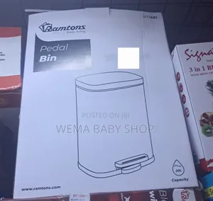 20l Ramtons Stainless Steel Pedal Waste Bin With An Odour-proof Lid.