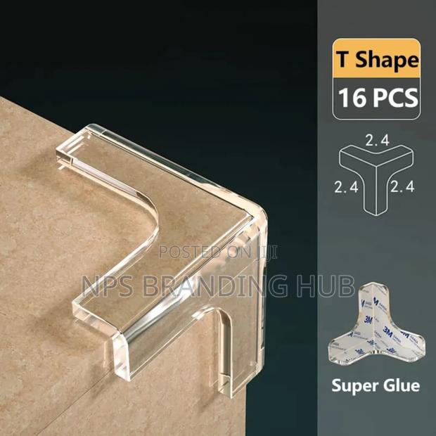 4 PCS T Style Silicone Corner Protector Zn - thumbnail 2