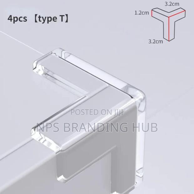 4 PCS T Style Silicone Corner Protector Zn - thumbnail 3