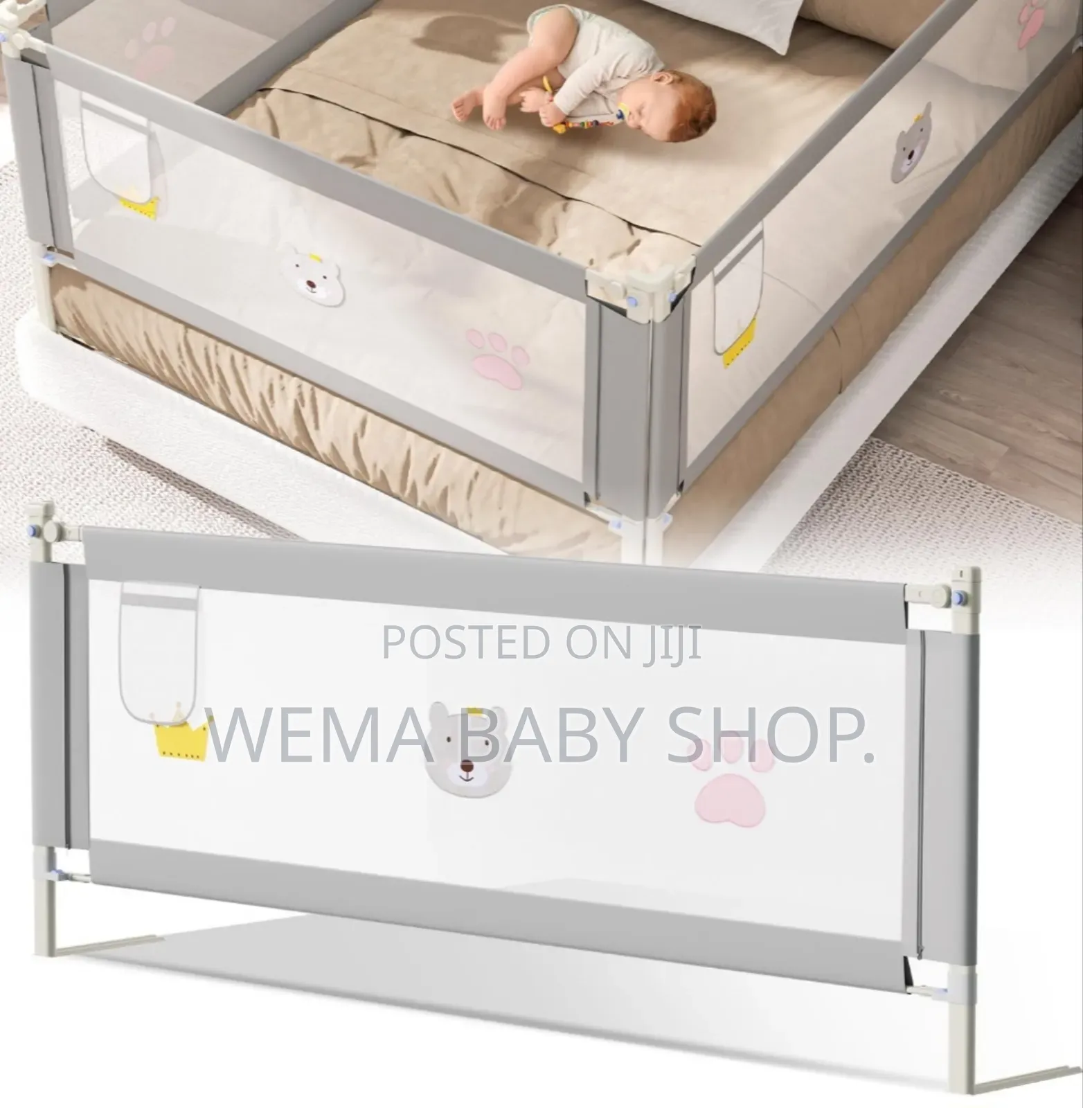 120cm/180cm/200cm Baby Bed Guard Rail for Safety.