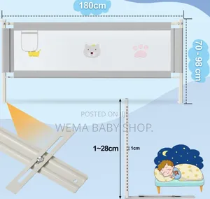 120cm/180cm/200cm Baby Bed Guard Rail for Safety.
