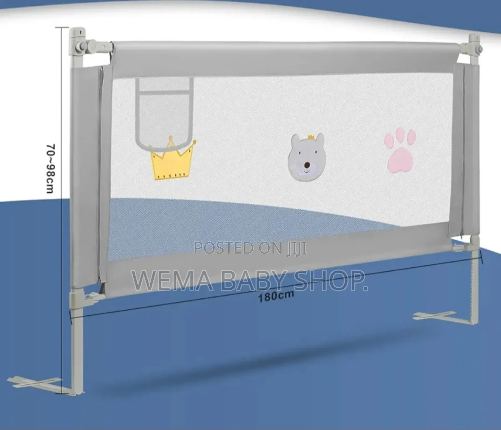 120cm/180cm/200cm Baby Bed Guard Rail for Safety.