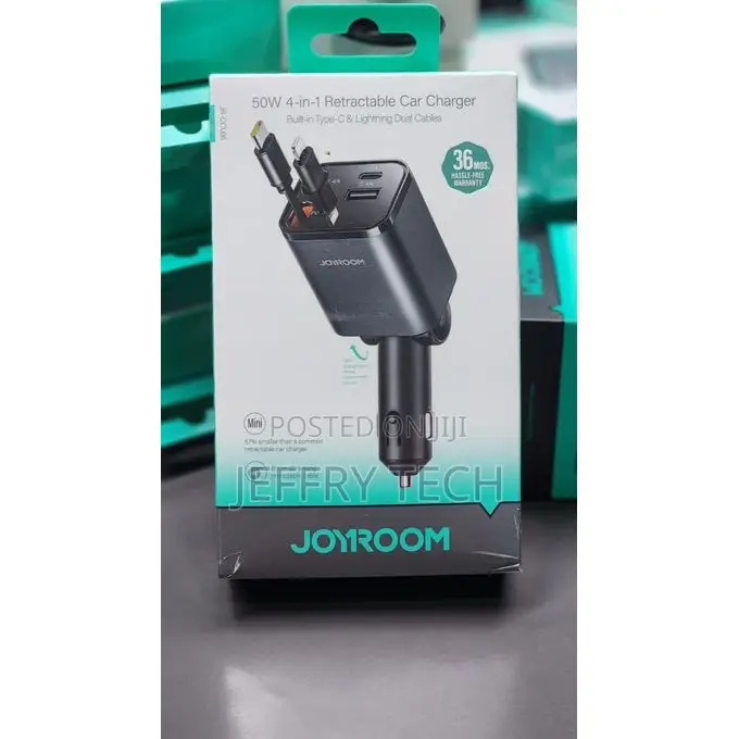 Joyroom Jr Ccl05 Retractable Car Charger 4 in 1 (2025 Ultra-Compact)