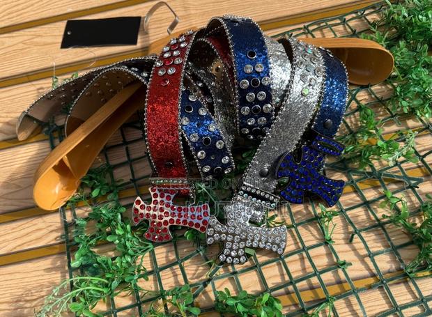 Crystal-Studded B.B Simon Belts - main view