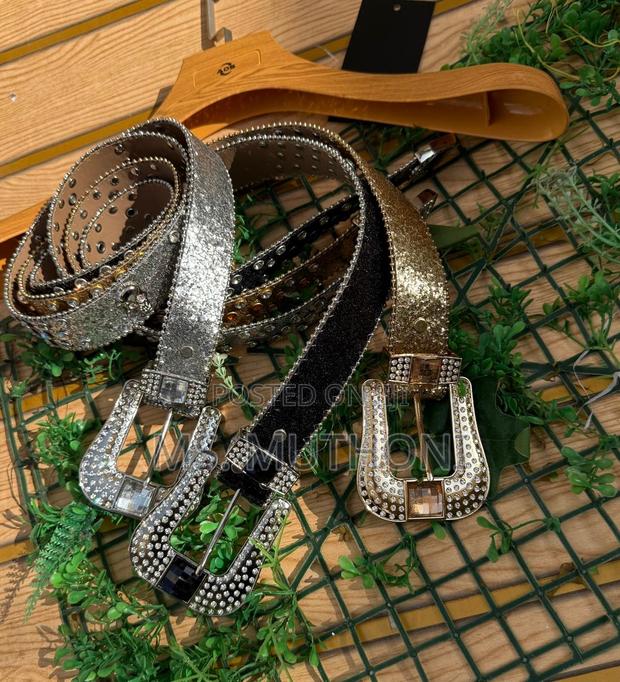 B. Simon Rhinestone-Studded Leather Western Belts - thumbnail 6