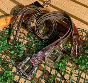 B. Simon Rhinestone-Studded Leather Western Belts