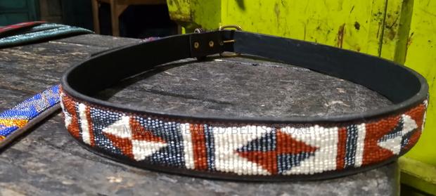 Unisex Maasai Leather Beaded Belts - main view