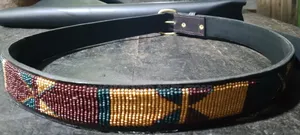 Unisex Maasai Leather Beaded Belts