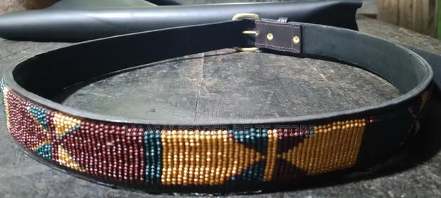 Unisex Maasai Leather Beaded Belts - thumbnail 4