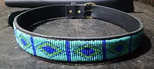 Unisex Maasai Leather Beaded Belts