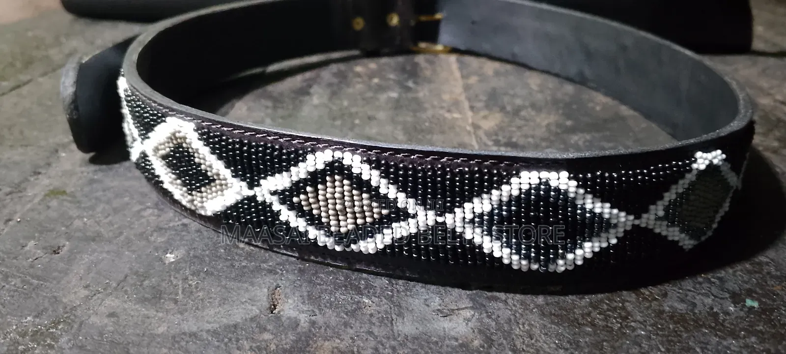 Unisex Maasai Leather Beaded Belts