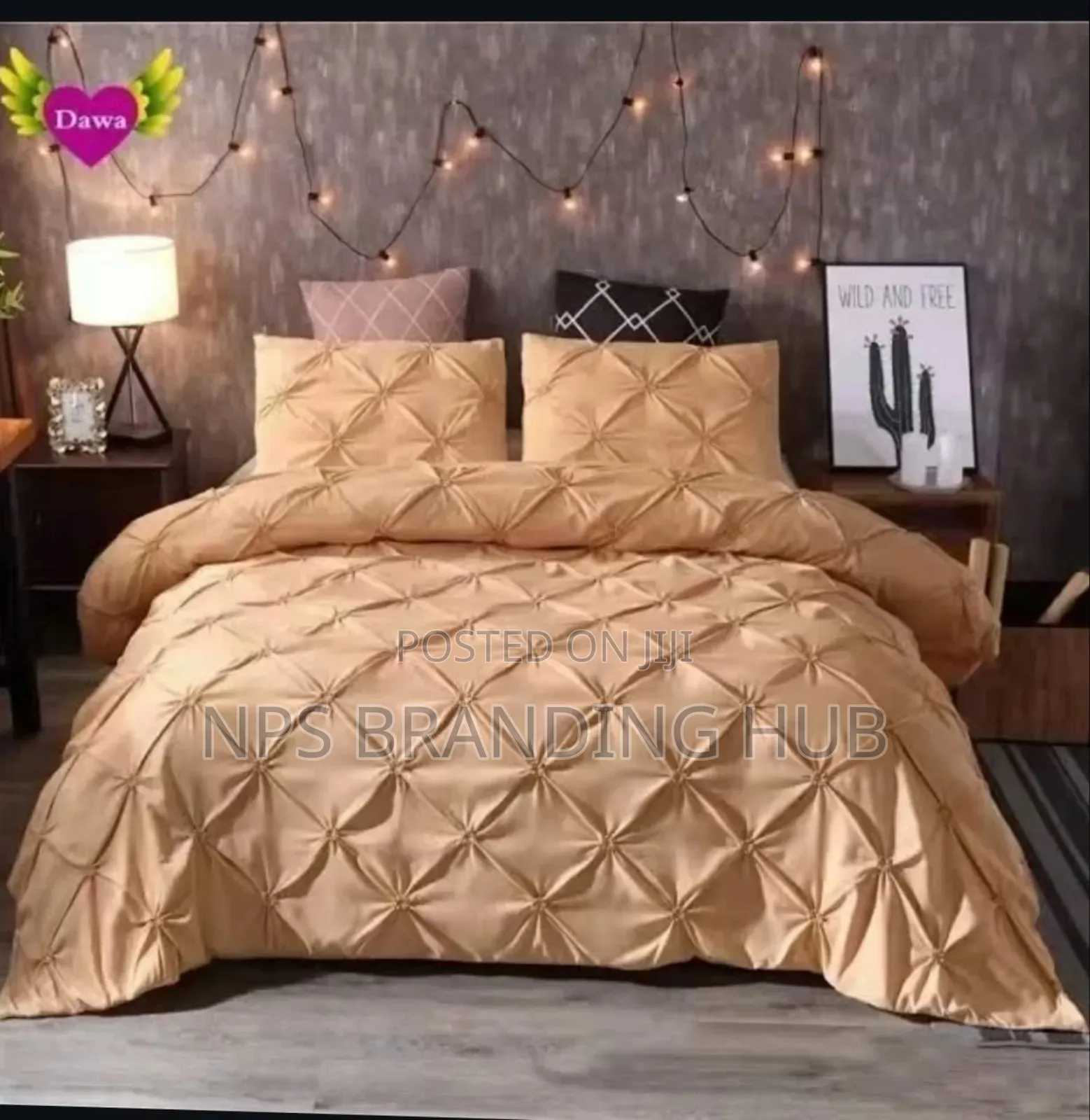 3 PCS Pinch Pleat Cross Pintuck Duvet Cover Set Zn