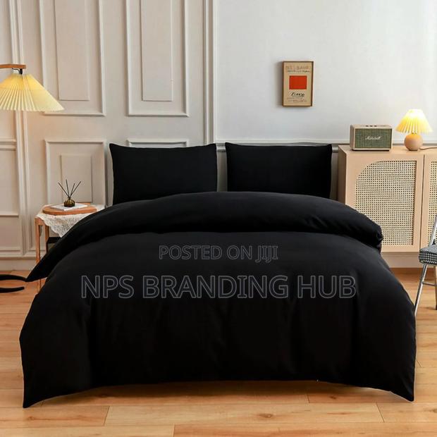 Black Microfiber Duvet Covers Set Zn - main view
