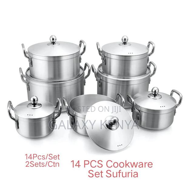 Cookware Set - Aluminum (7 Sufurias 7 Lids)