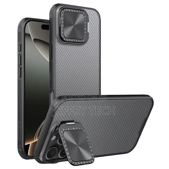 For iPhone 16 Pro Max Camshield Prop Phone Case - Black