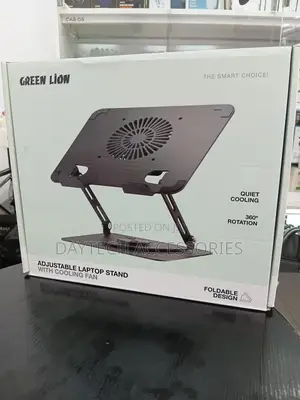 Green Lion Adjustable Laptop Stand With Cooling Fan 2000 RPM 360°