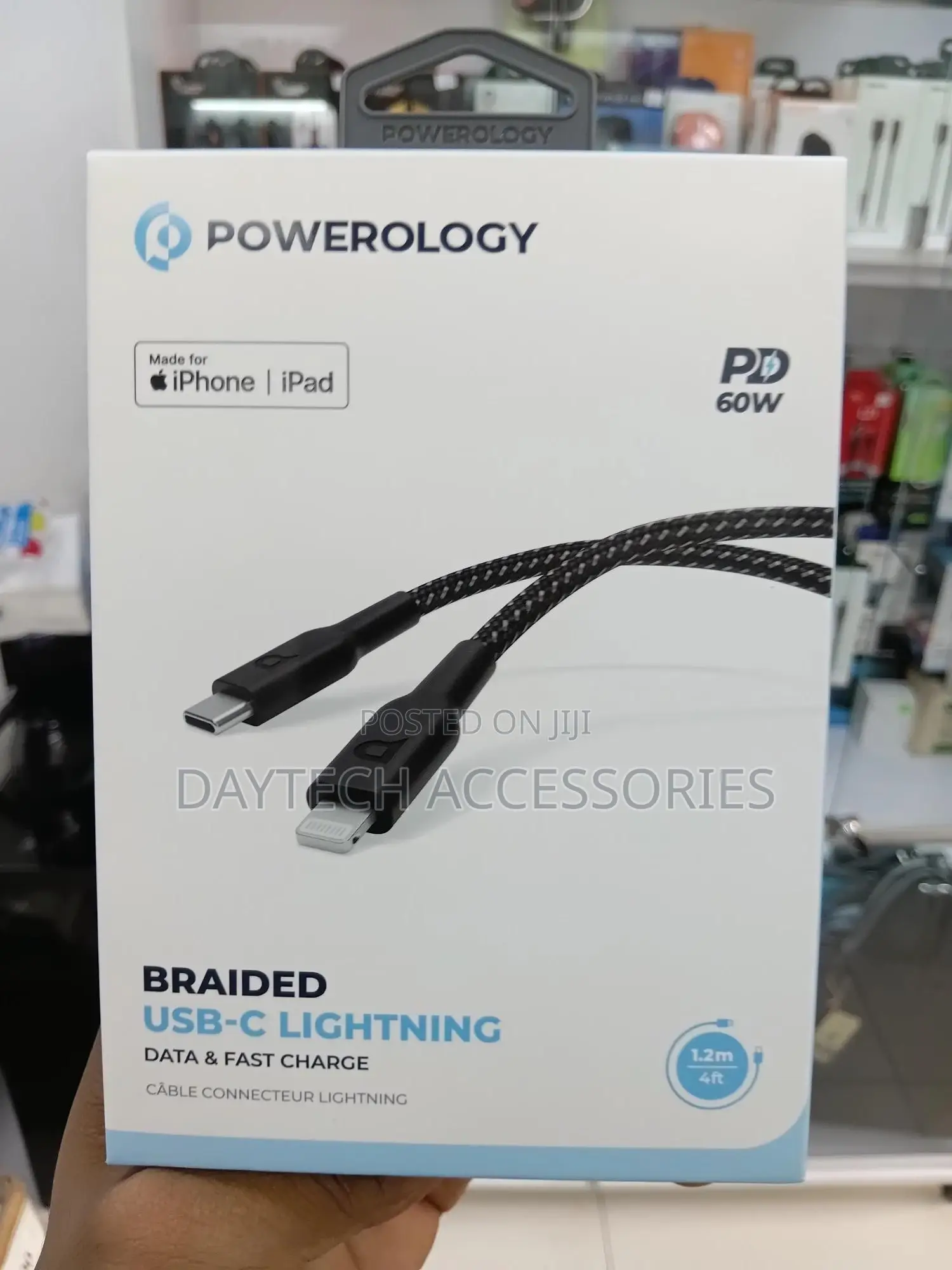 Powerology Braided Usb-C to Lightning Data Fast Charge Cable