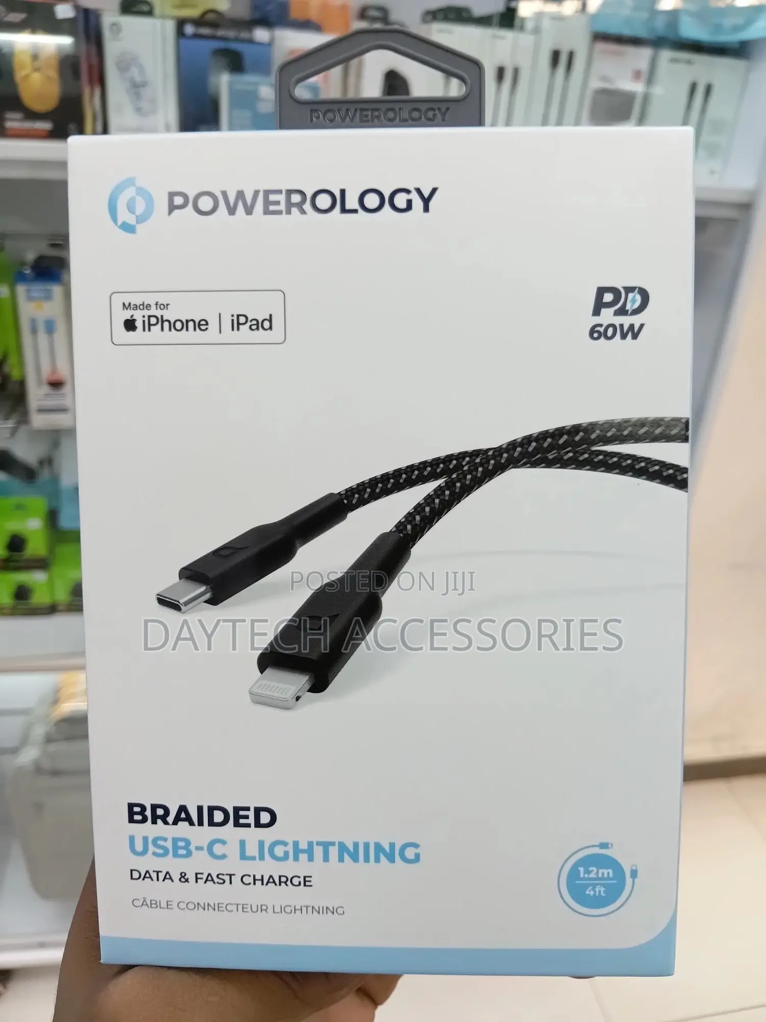 Powerology Braided Usb-C to Lightning Data Fast Charge Cable