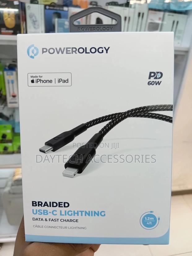 Powerology Braided Usb-C to Lightning Data Fast Charge Cable - thumbnail 2