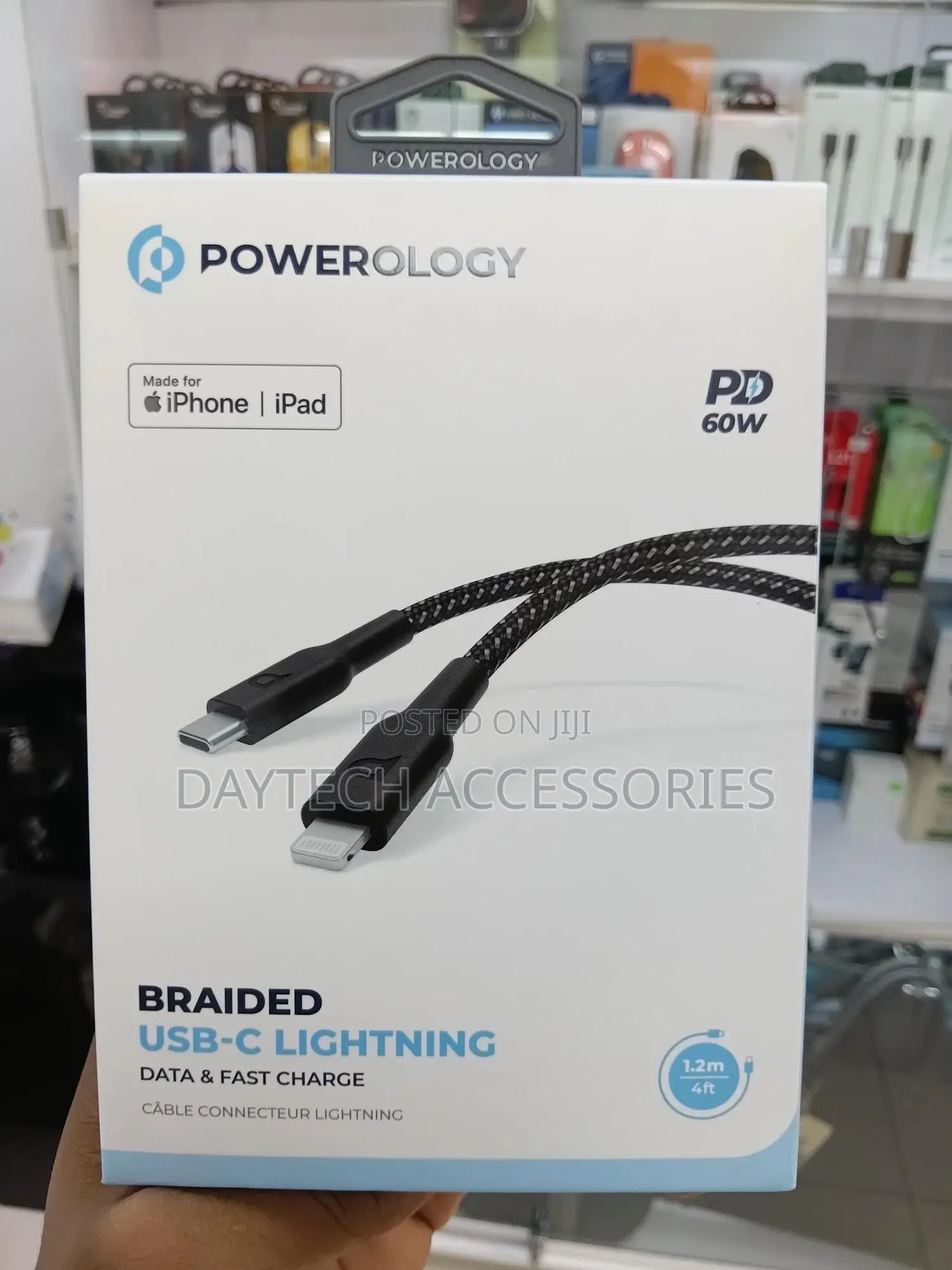 Powerology Braided Usb-C to Lightning Data Fast Charge Cable