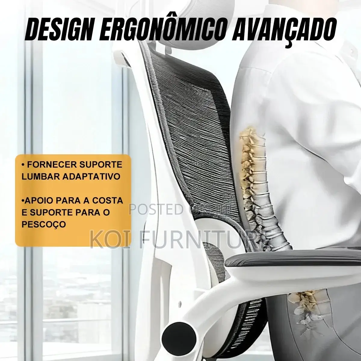 Office Chairs; High Back Orthopedic Ergonomic Office Seat