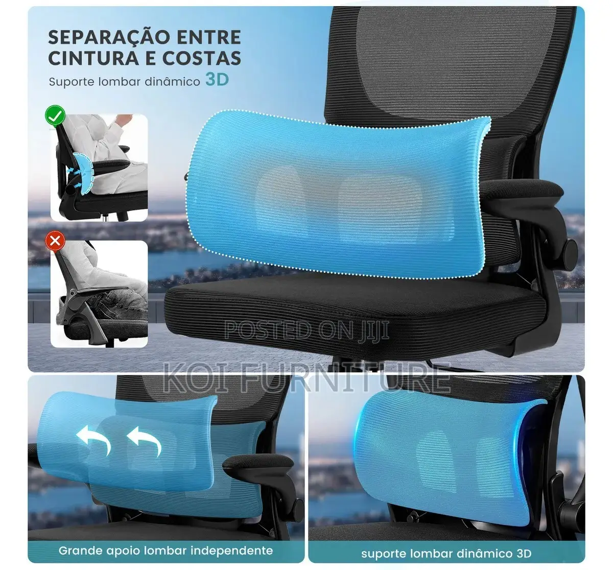 Office Chairs; High Back Orthopedic Ergonomic Office Seat